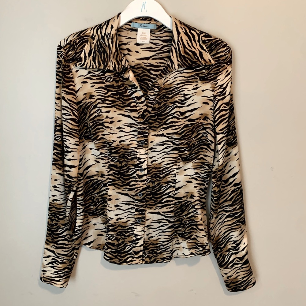 Marciano size M  blouse animal print